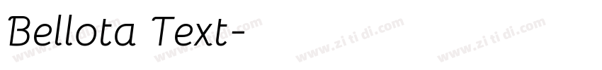Bellota Text字体转换
